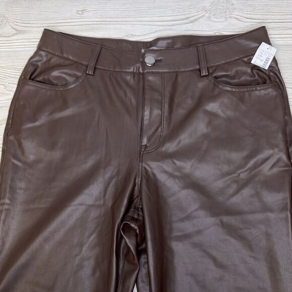 Maurices RTV Perfect Faux Leather Skinny High Rise Pant Women's 16 Reg Brown NWT - Picture 5 of 14